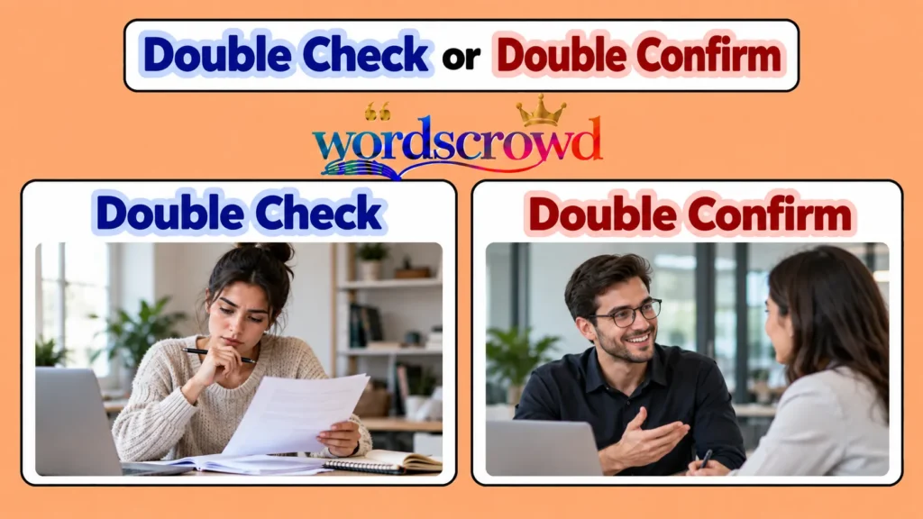 Double check or double confirm