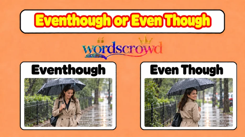 Eventhough or Even Though