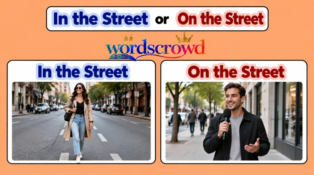 In the Street or On the Street