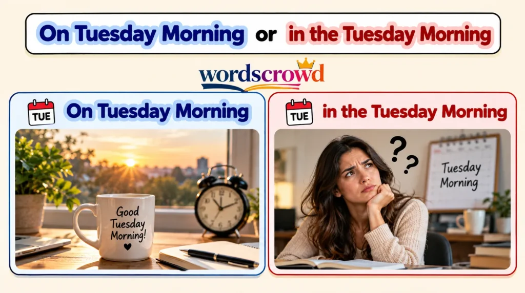 On Tuesday Morning or in the Tuesday Morning