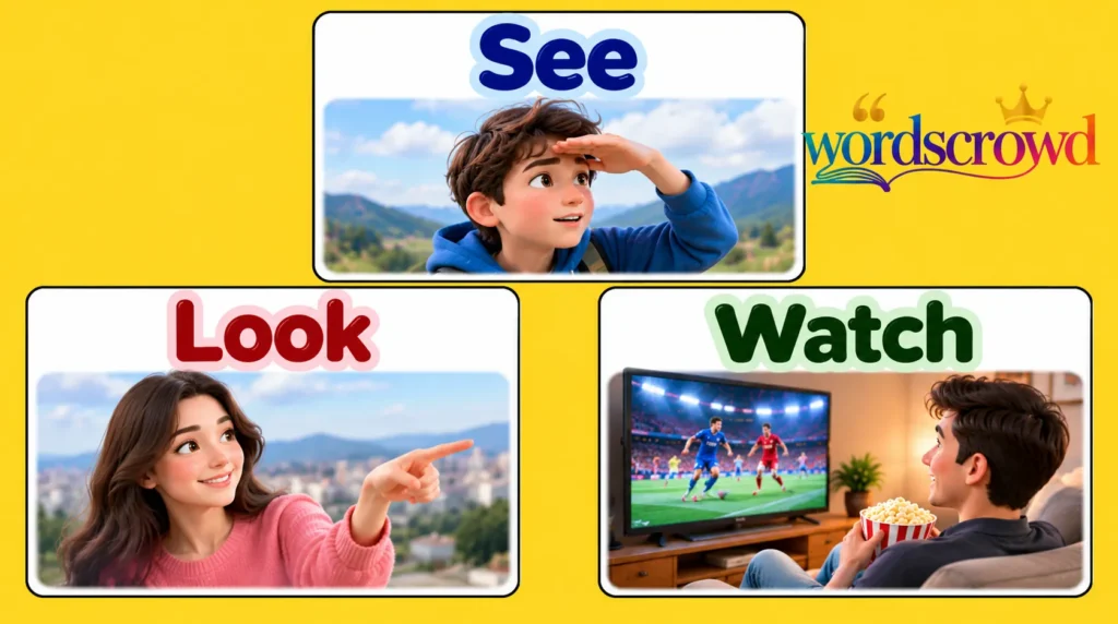 See vs Look vs Watch